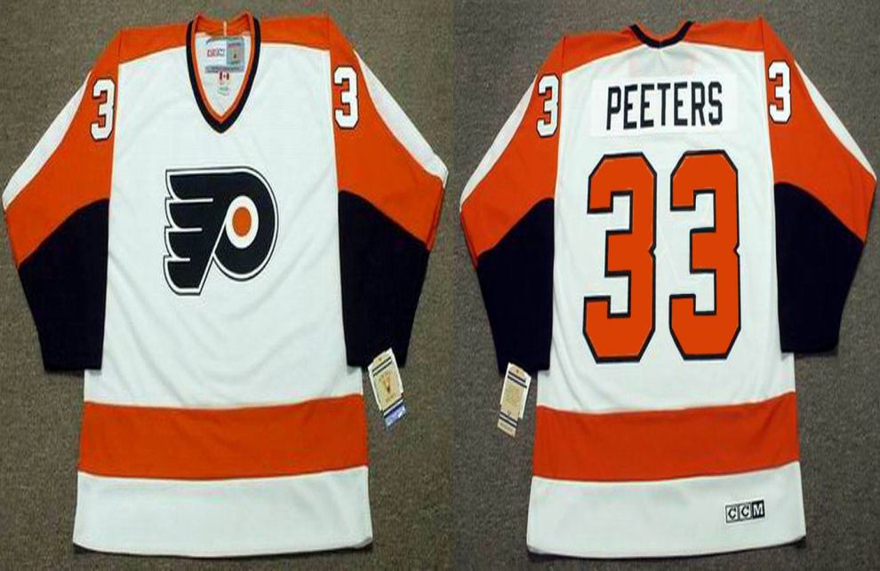 2019 Men Philadelphia Flyers #33 Peeters White CCM NHL jerseys->philadelphia flyers->NHL Jersey
